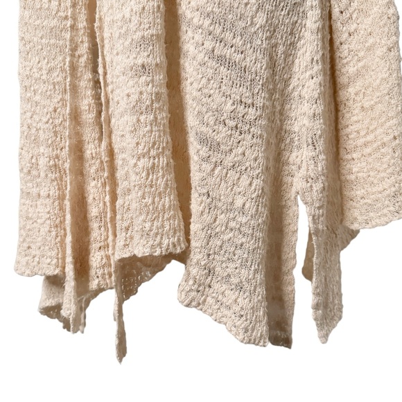 FREE PEOPLE COTTON CREAM LONG OVERSIZED CARDIGAN SZ XS - Picture 4 of 8